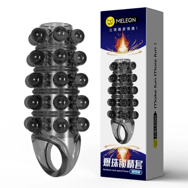 Reusable Soft Rubber Penis Condom Dotted Cock Sleeve