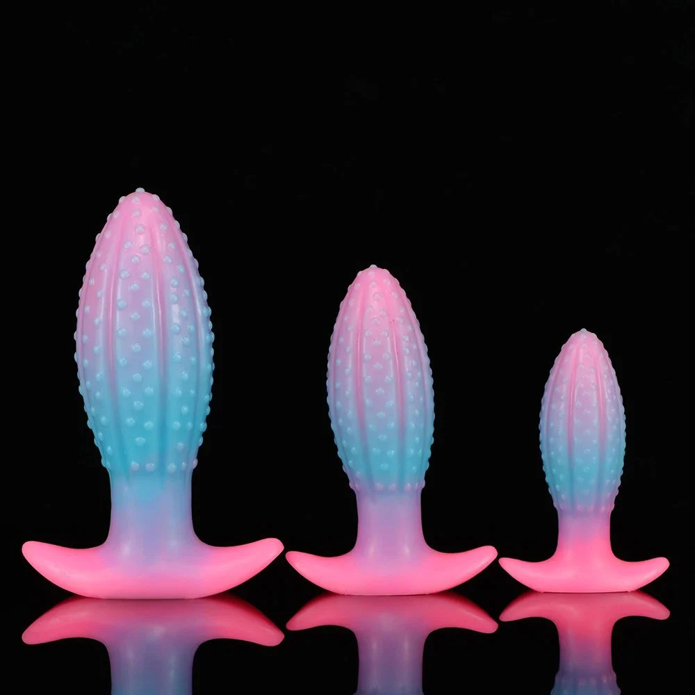 Mixed Color Pineapple Anal Plug Luminous Silicone Plug Liquid Silicone Dildo Anal Plug for Female