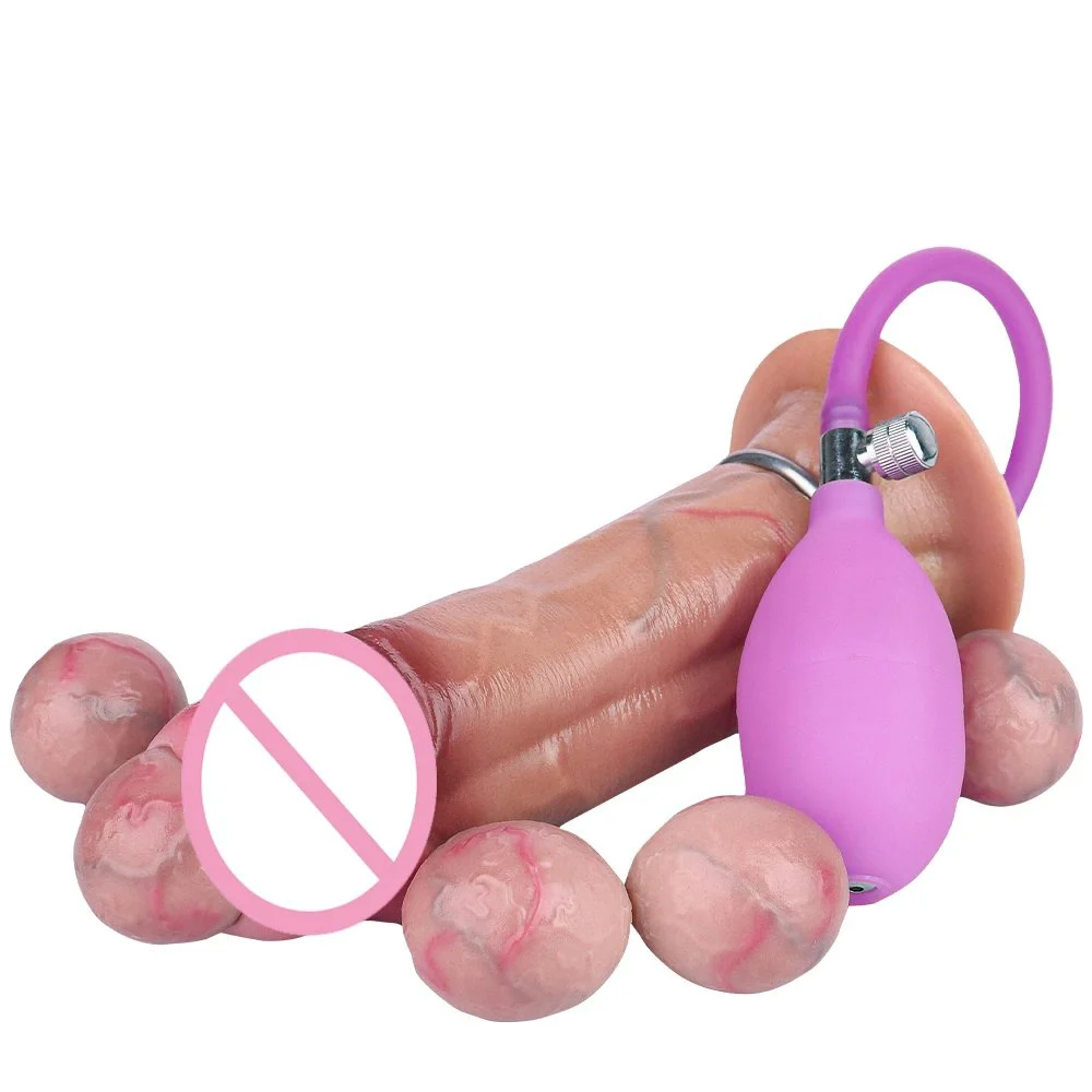 Skin Ovipositor Dildo with 5Eggs Realistic Penis Soft Silicone Adult Anal Plug Stimulation for Women Men