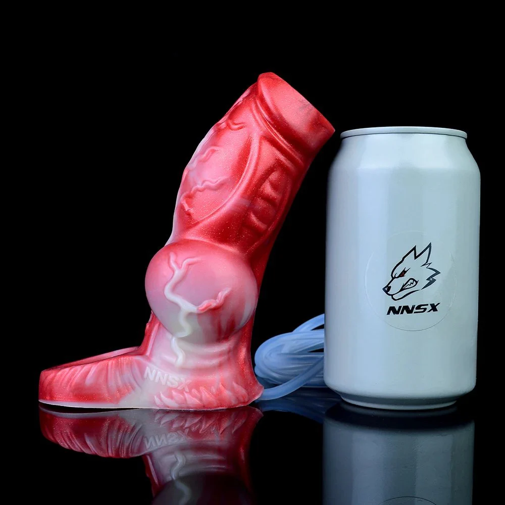 Squirting Penis Sleeve Non-stop Orgasm Squirting Man Reusable Condom Penis Cover Spray Lubricant Men's Dog Knot Sleeve