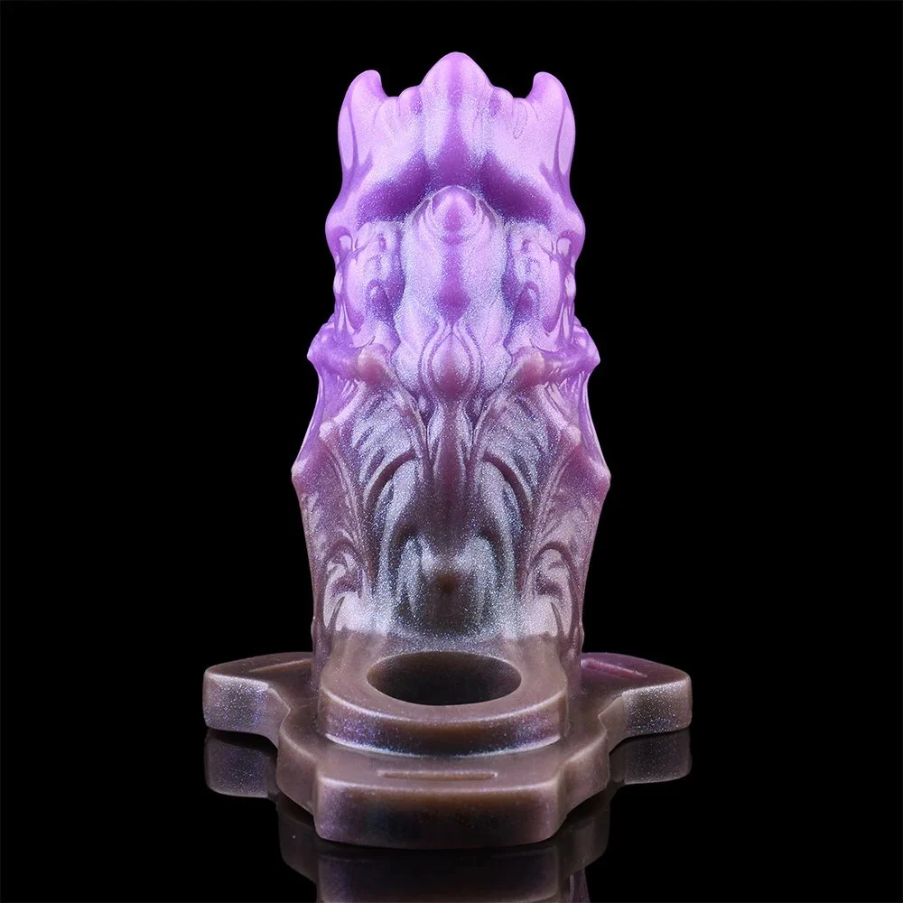 Reusable Soft Penis Sleeve with Extender and Enlarger Function Fantasy Cock Sleeve for Male Sex Life