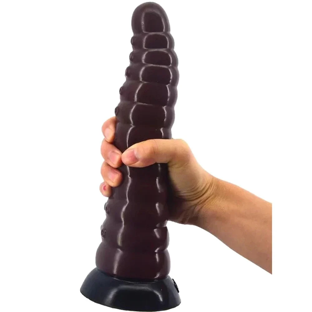 25CM 6.8CM Vein Penis Realistic Spiral Shape Anal Plug Rubber Sex Toys Butt Plug Sex Toys Anal Dildo Anal