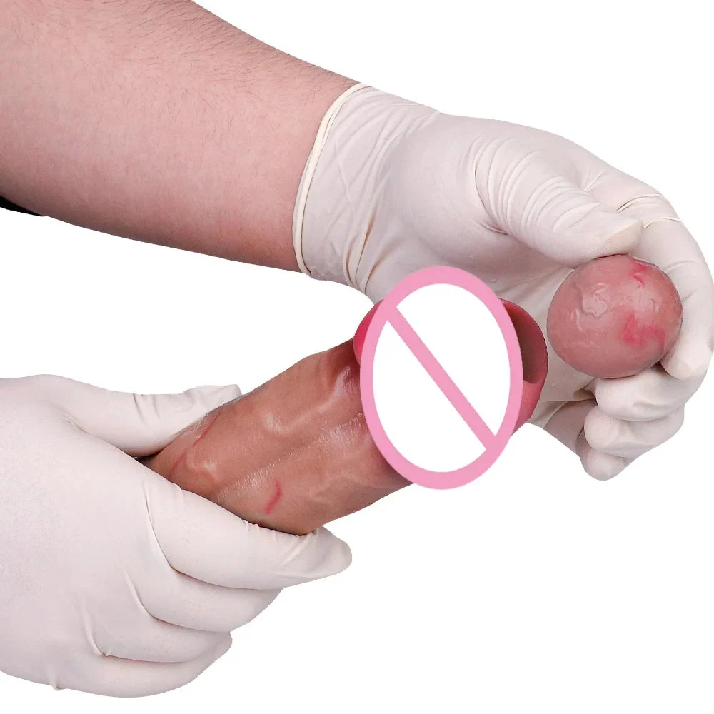 Skin Ovipositor Dildo with 5Eggs Realistic Penis Soft Silicone Adult Anal Plug Stimulation for Women Men