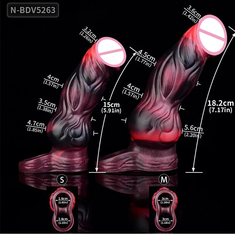 Vibrating Dildo Condom for Male Sex Toys, Liquid Silicone Soft Material Experience Realistic Vibrating Dildo Holster