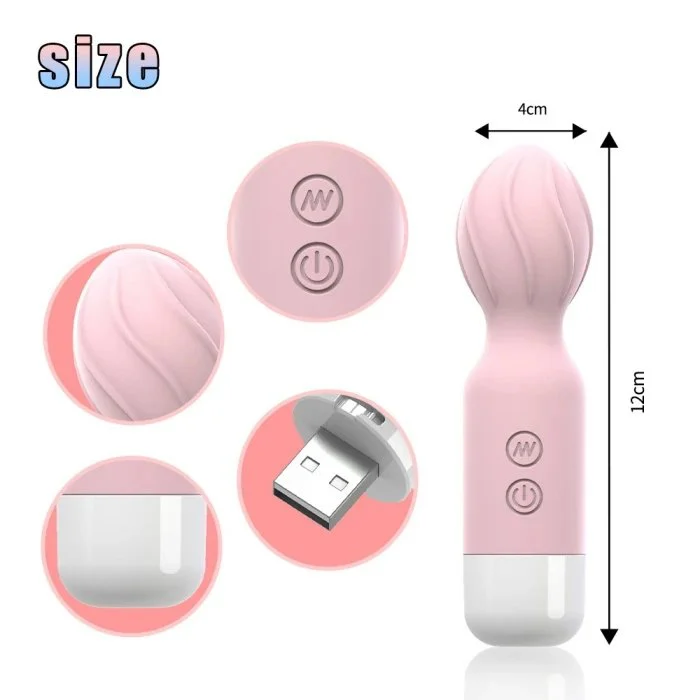 Mini Vibrator Wand Massager Sex Toys for Hers, Personal Sex Vibrator for Women