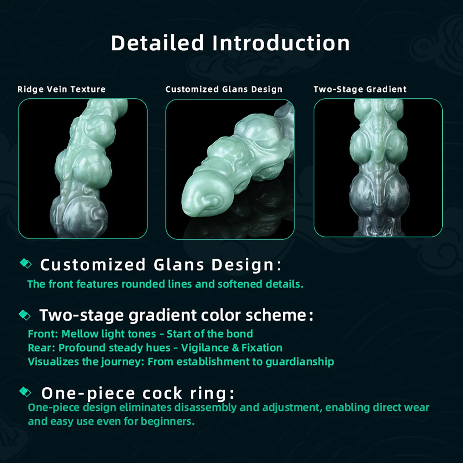 Reusable Condom Wolf Knot Dildo Sleeve Sex Toys for Men Dick Enlargement Delay Ejaculation Hollow Penis Sheath Adult Toys