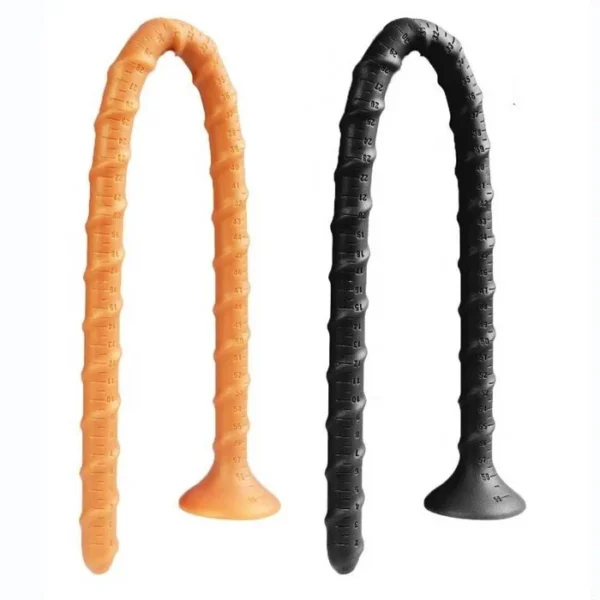 Super Long Silicone Anal Plug Realistic Twisted Texture Design for Couples Butt Plug Sex Toys