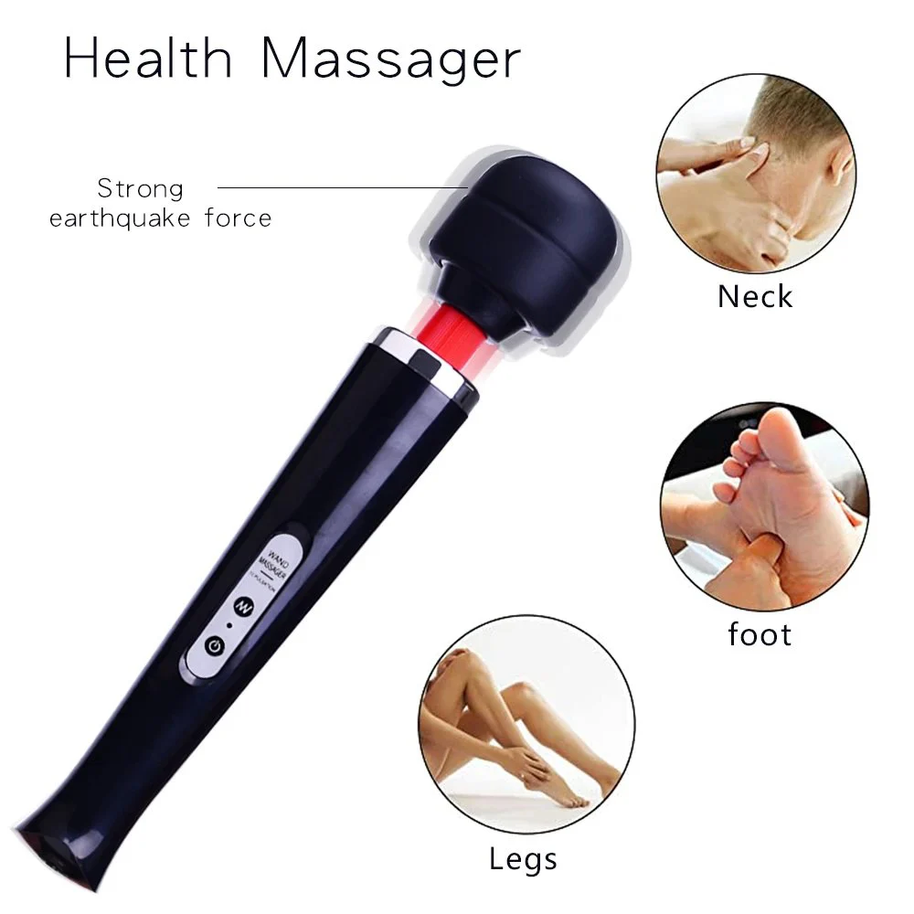 IPx6 Waterproof USB Rechargeable Portable Body Massage Hammer-10-Speed Vibration Flexible Head Low Noise for Women's