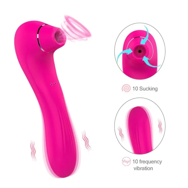 Silicone Rechargeable Female Masturbator Nipple Stimulation Massager 10 Frequency Vibration Adult Sex Toys