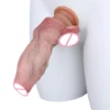 Silicone Realistic Animal Hollow Dildo Male Penis Sleeve Skin Male Masturbator Cock for Couple Sex Flirting Adult Sex