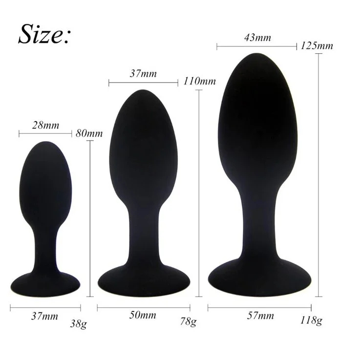 Large Anal Plug with Metal Steel Beads and Silicone Butt Plug for EDilatation and Xpand Anus Backyard Sex Products