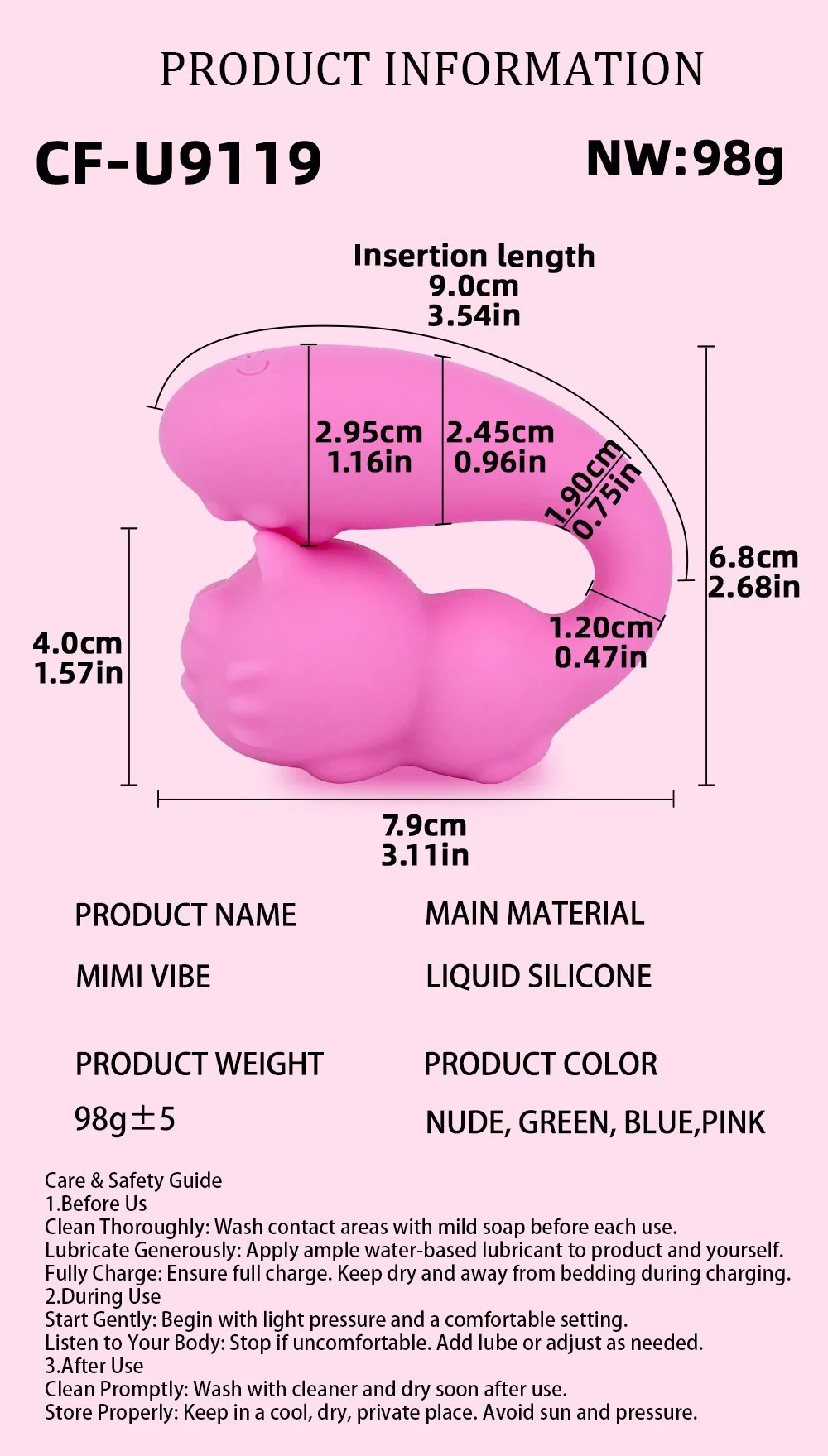 Silicone Mini Vibrator 18+ Adult Masturbation Product Multi-Frequency Vibrating Female Masturbator Realistic Vibrator Experience