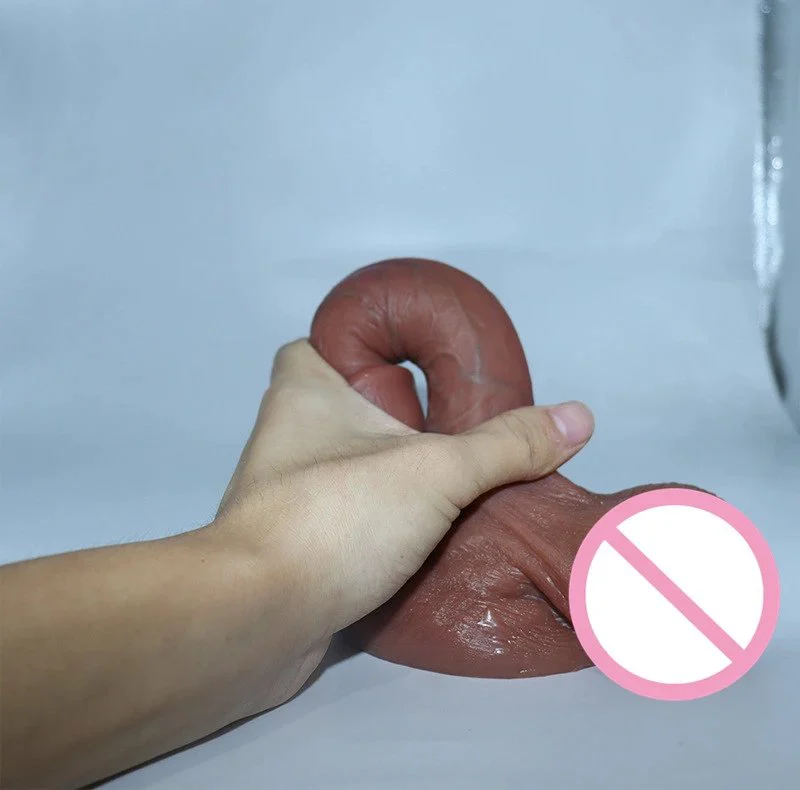 Real Skin Artificial Penis Large Dildo Huge Big Size Silicone Dildo With Strong Suction Cup