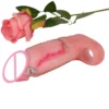 Pinkish White Penis Enlargement Condom Reusable Wearable Penis Sleeve Dildo Enhancer Sleeves Adults Sex Dick Sleeve for Men