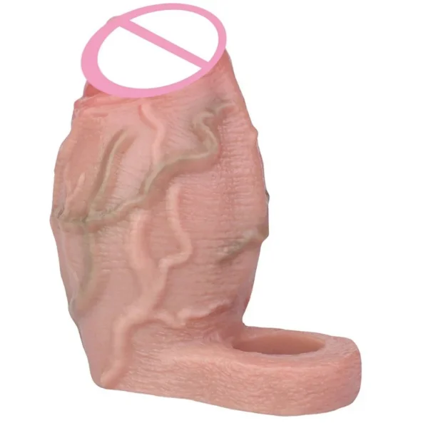 Soft Liquid Penis Enlargement Sleeve Realistic Dildo Simulation Sex Male Penis Enlargement Couple Sex Toys