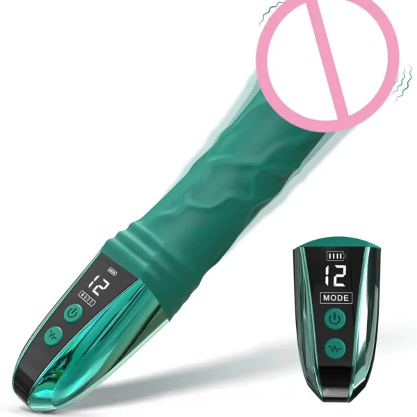 Gelance LCD Screen Dildo for Women with 12 Vibration Modes USB Rechargeable Waterproof IPX7 Adult Vibrator