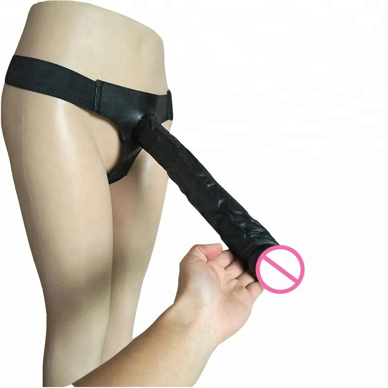 Quality Assured Strap on Dildo Nontoxic PVC Total Length 35CM Dildo Big for Lesbian Sex