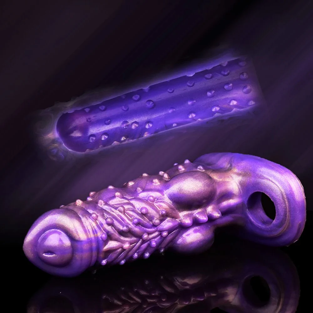 Wolf Realistic Condoms for Men Reusable Penis Sleeve for Male Dildo Enhancer Enlargement Condom Male Cock Sex Toys