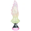 Colorful Liquid Silicone Butt Plug Dilator Curved Base Slender alien Wearable Octopus Tentacle Anal Dildo Sex Products