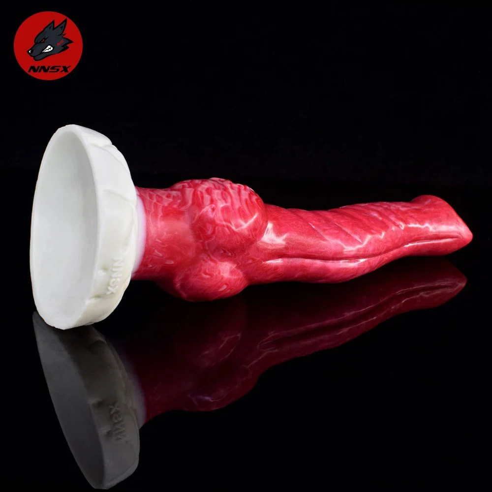 Animal Shaped Dildo Soft Silicone Elephant Nose Cock With Dog Knot Penis Sex Toy for Women