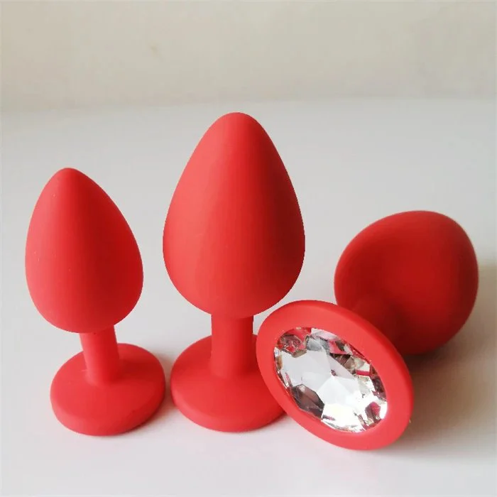 Colorful Glass Anal Dilator Women's Sex Toy Expandable Silicone Butt Plug for Couples