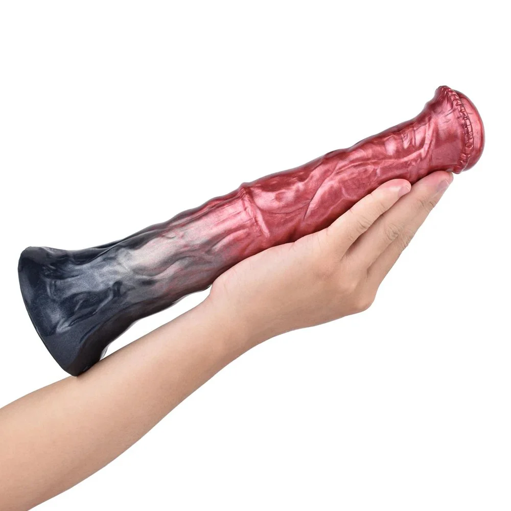12 Inches Fantasy Horse Dildo Realistic Horse Dildo Silicone Fantasy Animal Penis Sucker Adult Sex Couple Masturbator