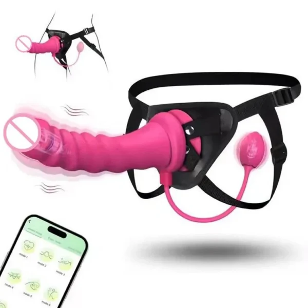 APP Electric Strap on Dildo Sex Toys for Lesbian Anal Plug Dildo Vibrator for Women