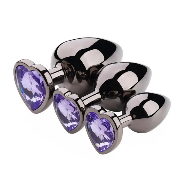 Metal Heart-shaped Butt Plug Adult Sex Toy Anal Dilator