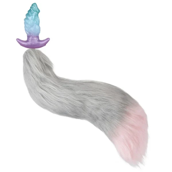 Multi-Purpose Anal Plug Gag Dildo Vibration Stimulation Unisex Sex Toys Gay Fetish Anal Plug Wear Plush Tail Sex Toy Set