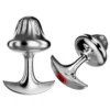 Mushroom-shaped Stainless Steel Anal Plug Diamond Back Butt Plug Easy to Clean Sex Toy