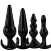 Pack of 4 Soft Silicone Butt Anal Plug Sex Toys for Adult Men and Women's Anal Masturbation Enjoy