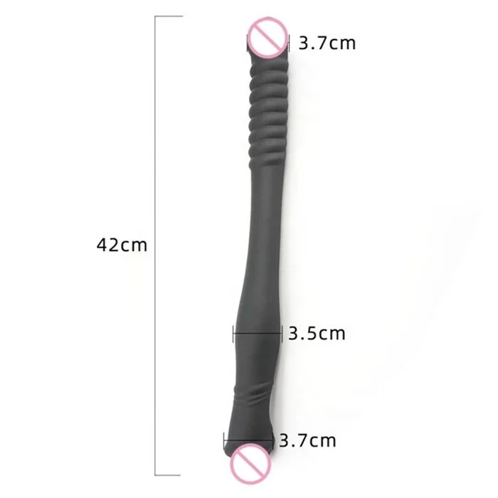 16.5 Inch Double-Ended Dong Dildo Soft Silicone ABS Material Huge Sex Toy for Lesbian Female G-Spot Vaginal Anus Stimulation