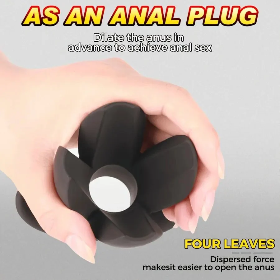 Four-opening Hollow Silicone Anal Expander Anal Plug for Male and Female Anal Alternative Adult Products
