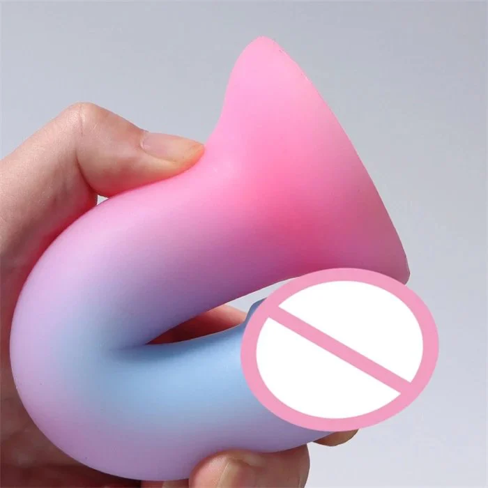 190mm Soft Silicone Strap-On Dildo Colorful PVC Realistic Sex Toys for Women Adult Use