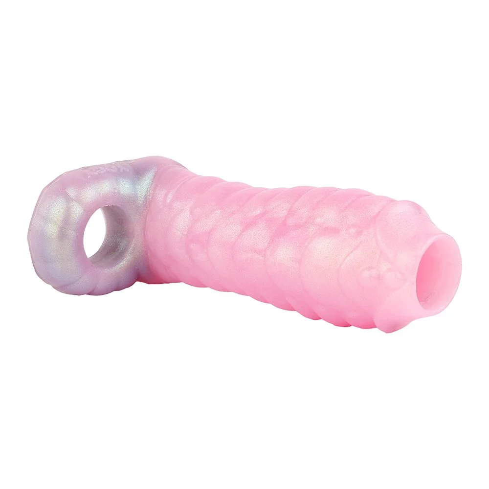 Silicone Dragon Penis Sleeve Male Penis Enlargement Sleeve,Penis Enlarger Sleeve with Cock Ring,Realistic Penis Sheath Toy