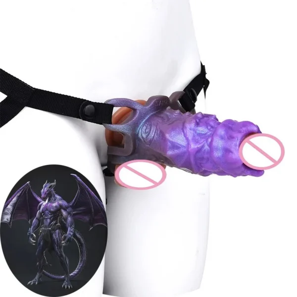 Silicone Fantasy Monster Penis Sleeve Bdsm Dildo Sheath Reusable Condom Cock Enlargement Delay Ejaculation Men Sex Toys