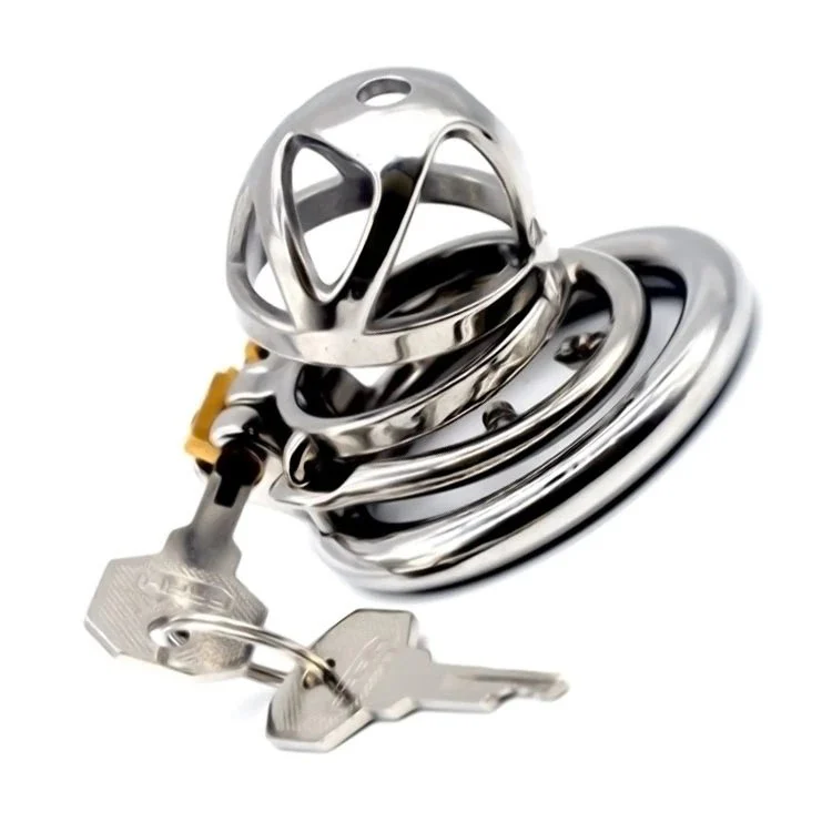 4.9cm Chastity Cage Stainless Steel Lock Penis in Cage Chastity Cage with Key Holder Lock Male Chastity Device for Male