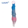 33cm Liquid Silicone Finger Shape Dildo Anal Plug Knotted Anal Dildo Lesbian Sex Toys for Women Couple Love