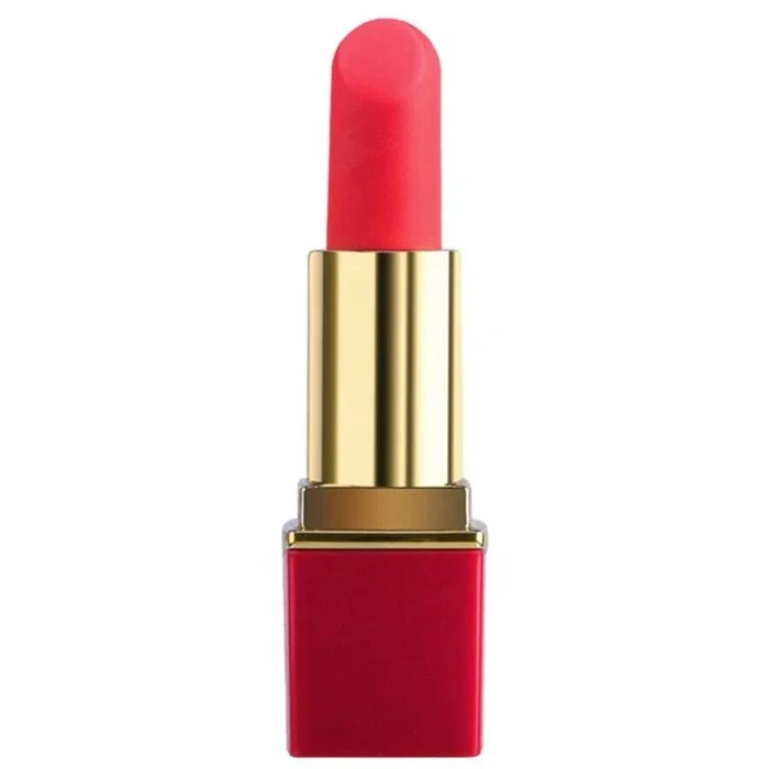 Mini Rose Lipstick Vibrator for Women USB Powered Clitoral Stimulating Toys Dual Use As Vaginal & Nipple Vibrator