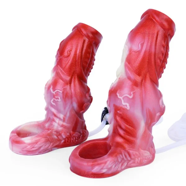 Silicone Squirting Penis Sleeves Sex Toy for Men