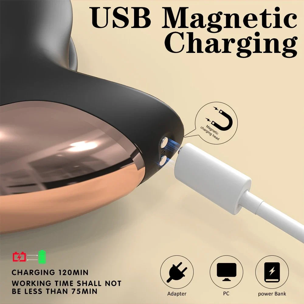 Prostate Massager Anal Male Licking Vibrating Waterproof Anal Plug with Ring for Men