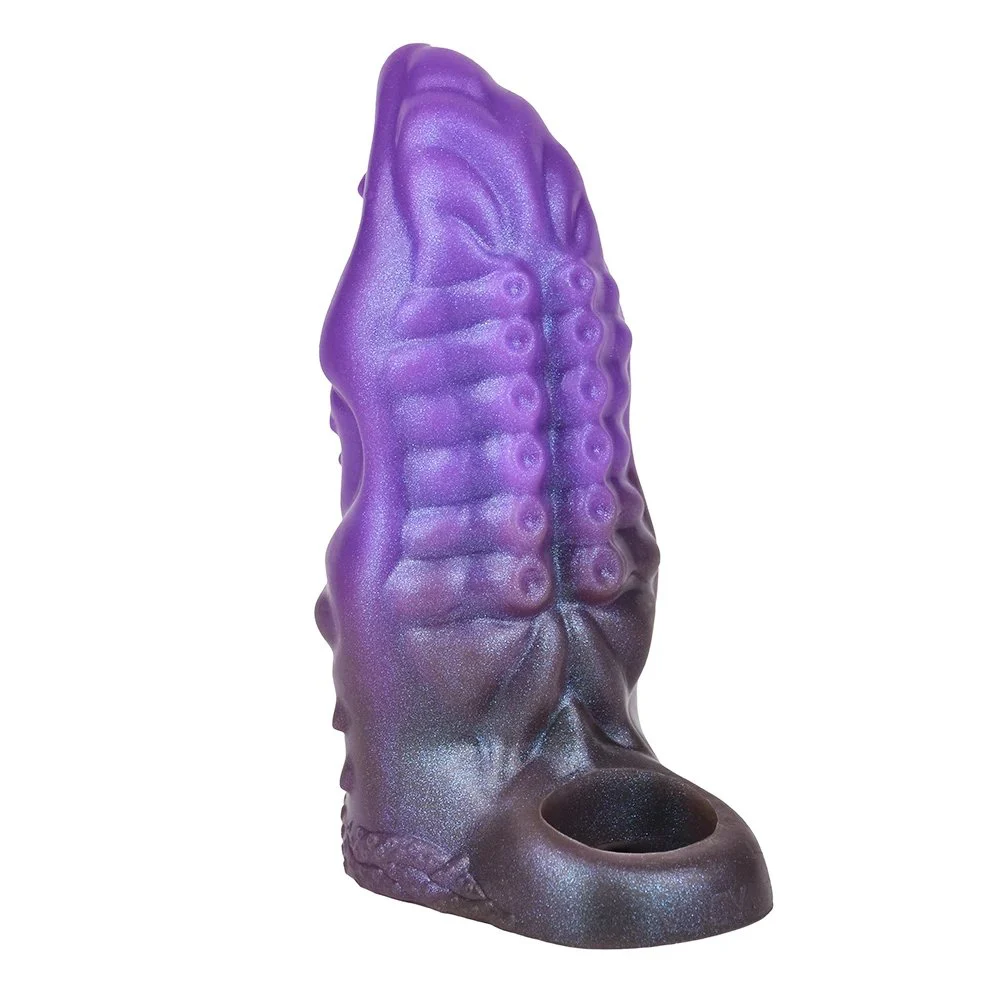 Silicone Monster Realistic Penis Extender Penis Enlargement Sleeve Persistent Erection Delayed Ejaculation Condom Cock Sleeves