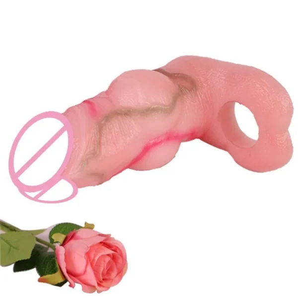Reusable Condoms for Penis Sleeve Enlargement Soft Silicone Waterproof Custom Penis Sleevepenis Sleeve for Men