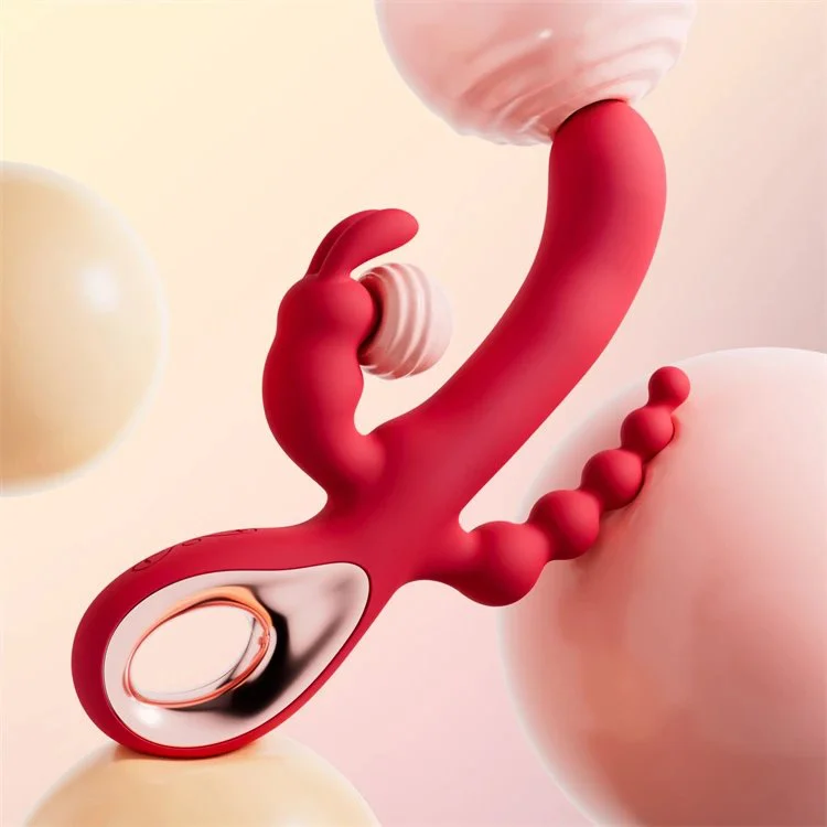 New Adult Products Anal Beads 3 in 1 G Spot Rabbit Anal Vibrator Sex Toys for Women