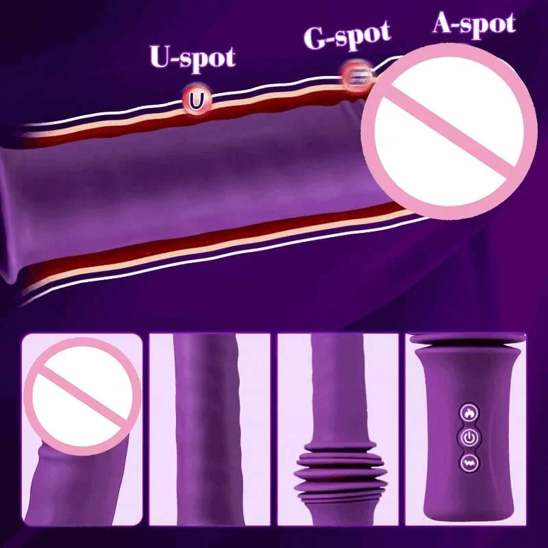 Powerful Adjustable Base Vibrating Auto Dildo Machine Hands-free Automatic Thrusting Sex Machine for Women Masturbation Sex Toys