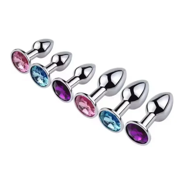 Couple Anal Plug Sex Toys Intimate Metal Stainless Steel Anal Plug With Crystal Jewelry Dildo Vibrator Smooth Touch Anal Plug