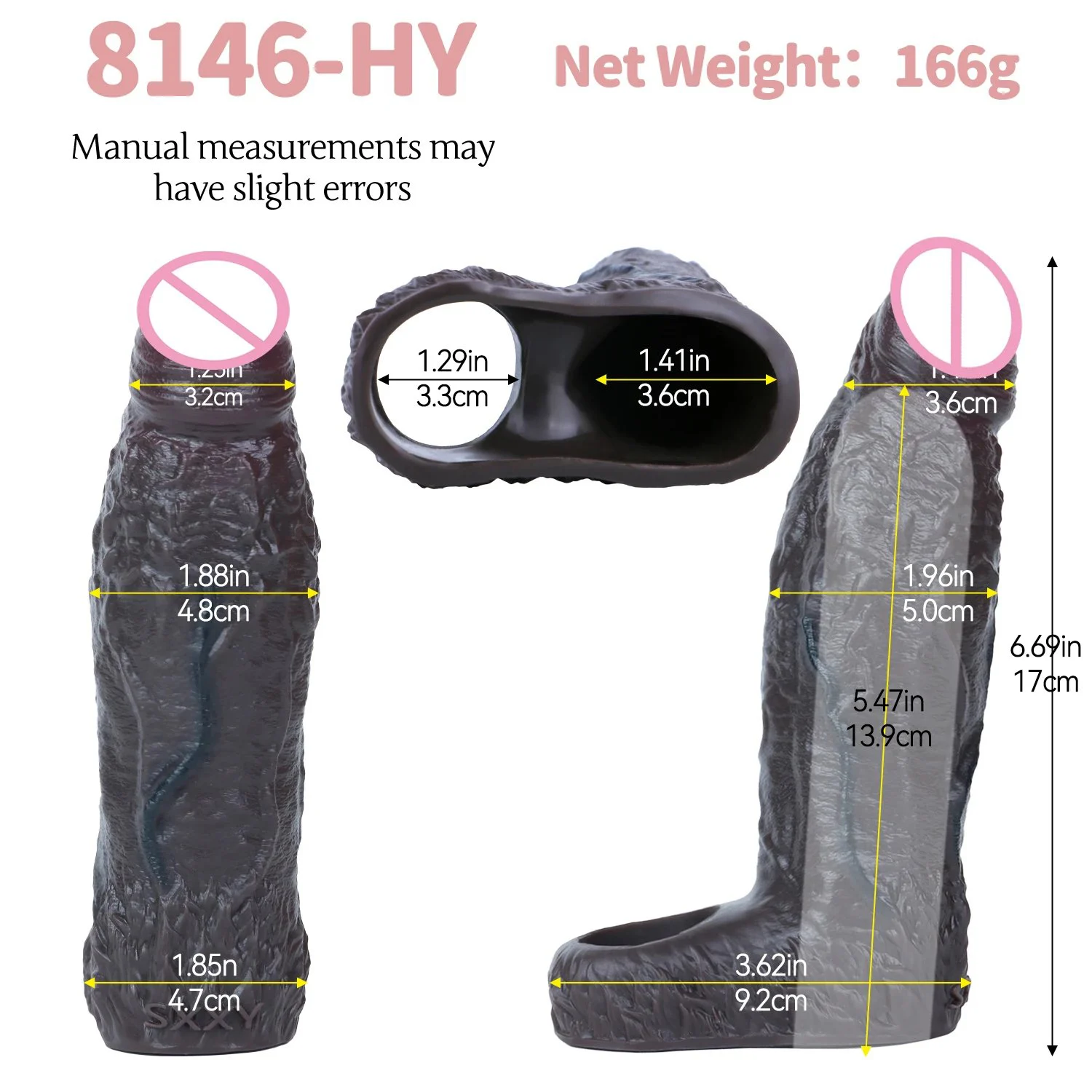 Silicone Penis Extender Effectively Enhances the Experience Strongly Stimulating Male Penis Sleeve Xl Size Suitable for Adults