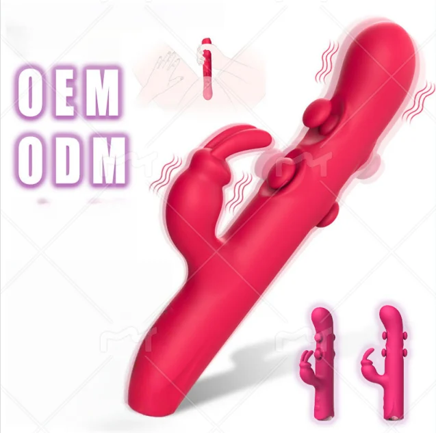 Telescopic Dildos Rabbit Vibrator G Spot Masturbator Clitoris Stimulator Adult Sex Toys for Women
