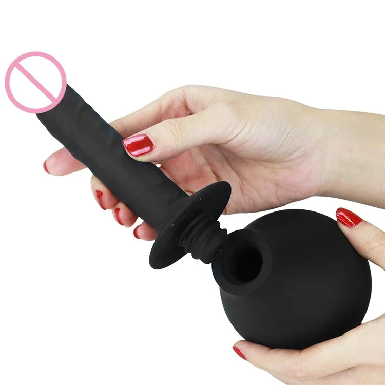 Eco-Friendly Silicone Flusher Bondage Fetish Deluxe Douche Wash Vagina Anus