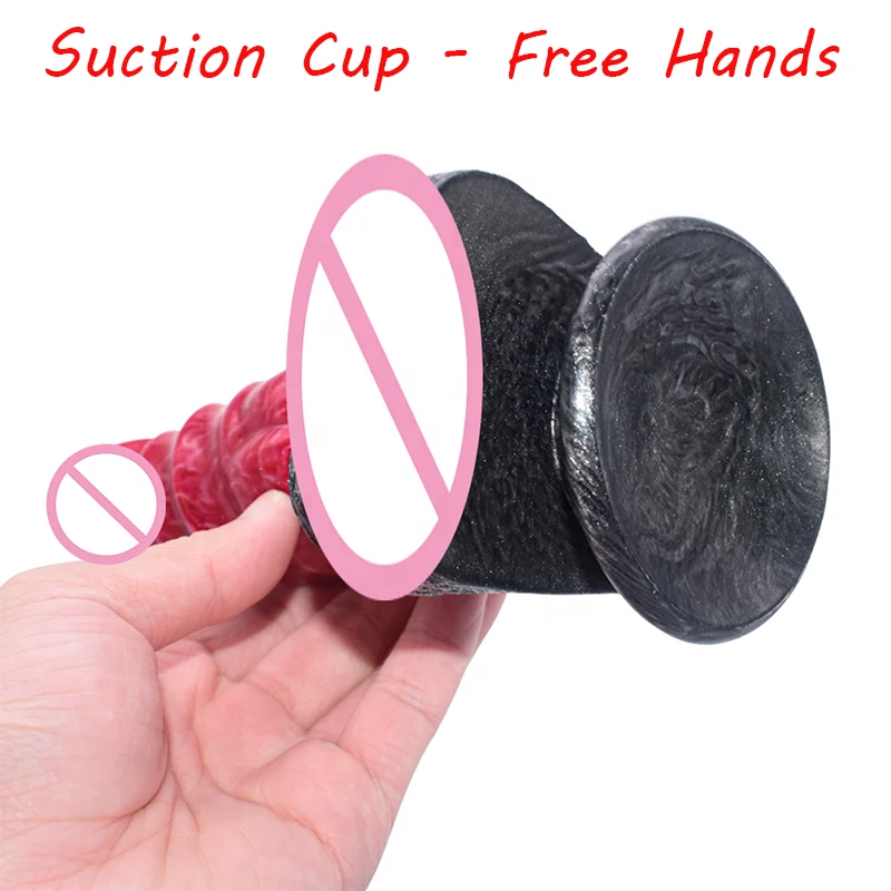 21cm Fantasy silicone Adults Toys Anal Butt Plugs Women Thrusting Masturbation Thick Penis Dildo Machine With Suction Cup